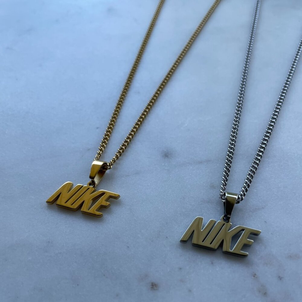 NIKE Chain Necklace Bundle - Silver & Gold - 20" Thin Chain - Easter Gifts